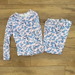 Lilly Pulitzer Pink Long-Sleeve Dog Print Pajama Set 14